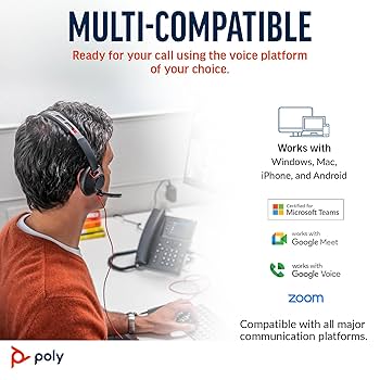 Amazon.com: Poly Blackwire 5210 Wired Headset (Plantronics
